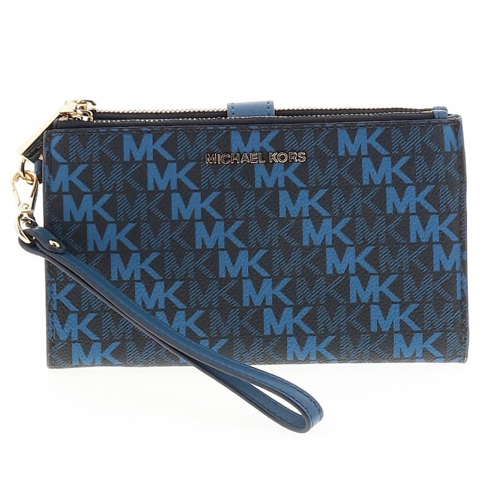 Michael MK Wristlet Double Zip Wallet